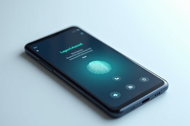 RaegisKey mobile app on an Android phone showing fingerprint unlock and Google Autofill prompts.
