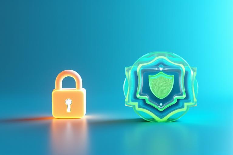 Diagram illustrating single-factor password protection vs. multi-factor authentication with multiple layers of defense, including biometrics, security keys, and app codes.