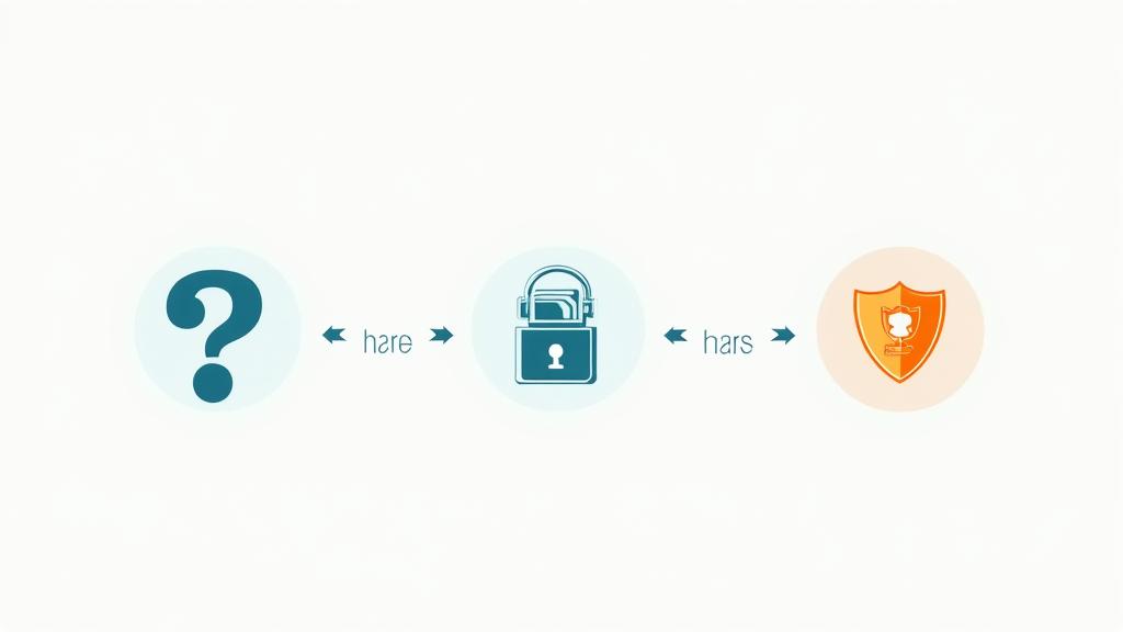 Infographic illustrating secure sharing best practices with tips for responsible digital habits and family guidelines.
